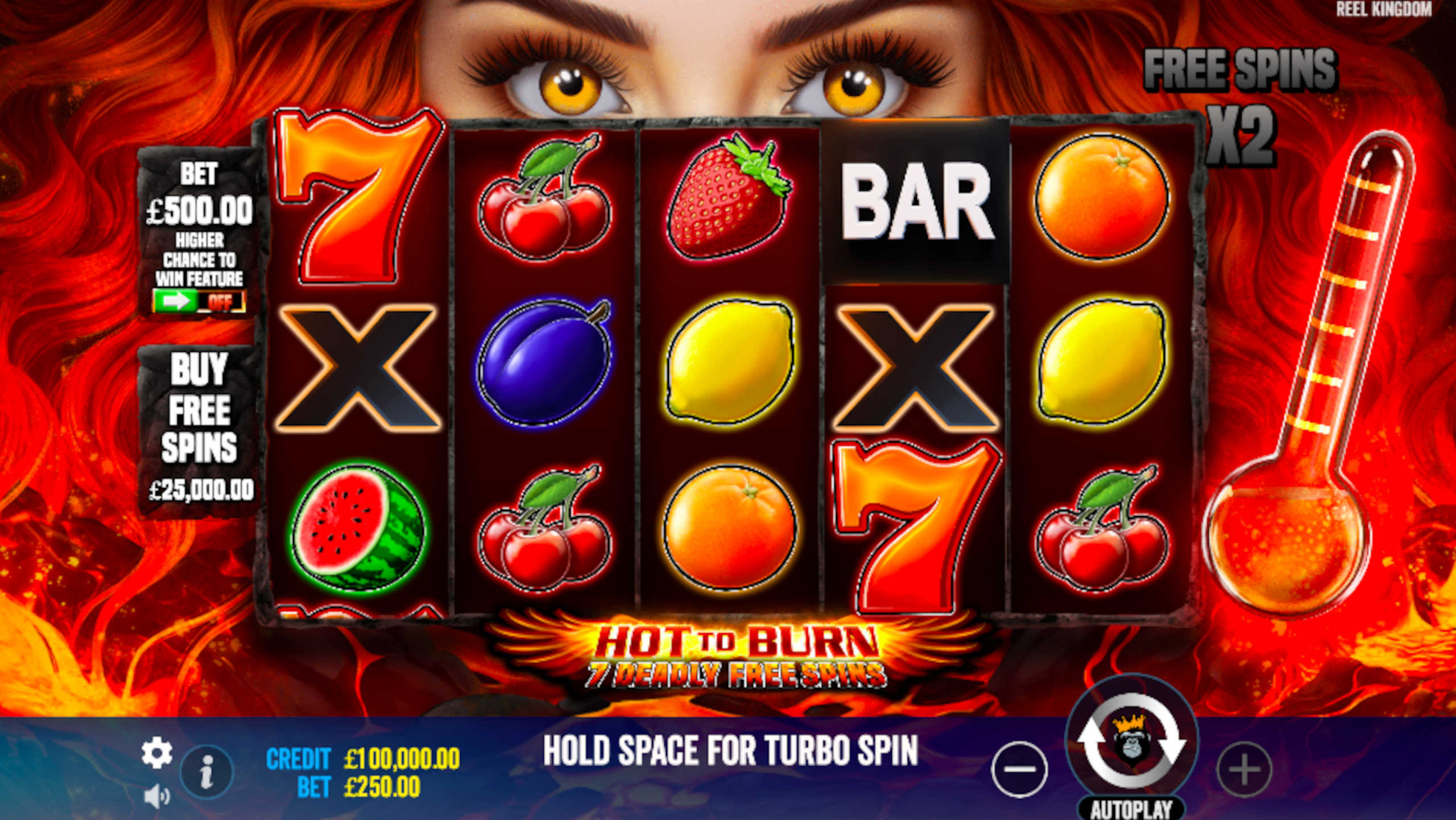 Hot To Burn - 7 Deadly Free Spins Slot